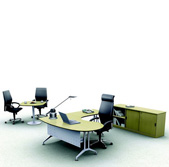 木制辦公屏風桌HK-046