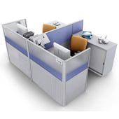 紫色辦公桌屏風