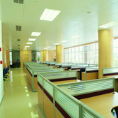 玻璃布面辦公屏風桌