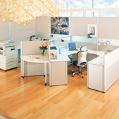 布面鋼板辦公屏風桌